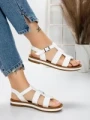 Sandale Dama cu Talpa Joasa 3GZ38 WHITE | MEI