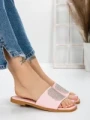 Papuci Dama cu Talpa Joasa 3AW308 PINK | MEI