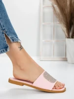 Papuci Dama cu Talpa Joasa 3AW308 PINK | MEI