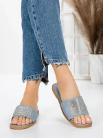 Papuci Dama cu Talpa Joasa 3AW308 BLUE | MEI