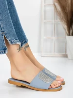 Papuci Dama cu Talpa Joasa 3AW308 BLUE | MEI