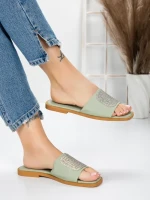 Papuci Dama cu Talpa Joasa 3AW308 CYAN | MEI