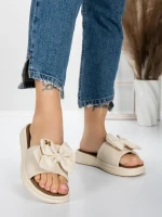 Papuci Dama cu Talpa Joasa 3AW311 BEIGE | MEI