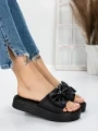 Papuci Dama cu Talpa Joasa 3AW319 BLACK | MEI