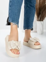 Papuci Dama cu Talpa Joasa 3AW319 BEIGE | MEI