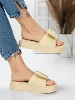 Papuci Dama cu Talpa Joasa 3AW319 CYAN | MEI