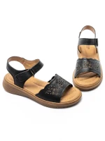 Sandale Dama din piele naturala 53308 BLACK | BERLINER