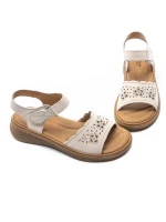 Sandale Dama din piele naturala 53308 CREAM | BERLINER