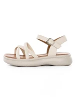 Sandale Dama din piele naturala 802 BEIGE | FORMAZIONE