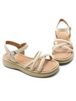 Sandale Dama din piele naturala 802 YELLOW | FORMAZIONE