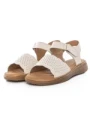 Sandale Dama din piele naturala 53302 CREAM | BERLINER