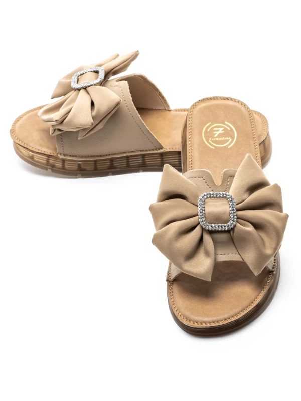 Papuci Dama din piele naturala 49005 APRICOT | FORMAZIONE