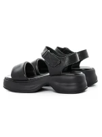 Sandale Dama din piele naturala 82605 BLACK | BERLINER