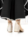 Sandale Dama cu Toc Gros 3HXS65 BEIGE | MEI