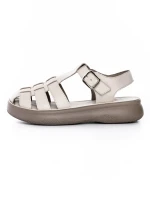 Sandale Dama din piele naturala 1957623 CREAM | FORMAZIONE