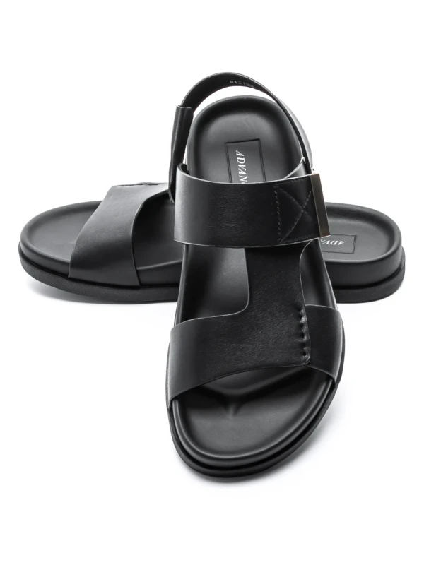 Sandale Barbati din piele naturala S12125 BLACK | ADVANCER