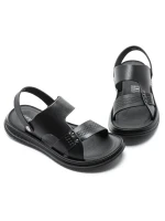 Sandale Barbati din piele naturala 56287 BLACK | ADVANCER