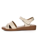 Sandale Dama din piele naturala 52033 CREAM | FORMAZIONE