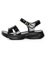 Sandale Dama din piele naturala 220722 BLACK | FORMAZIONE