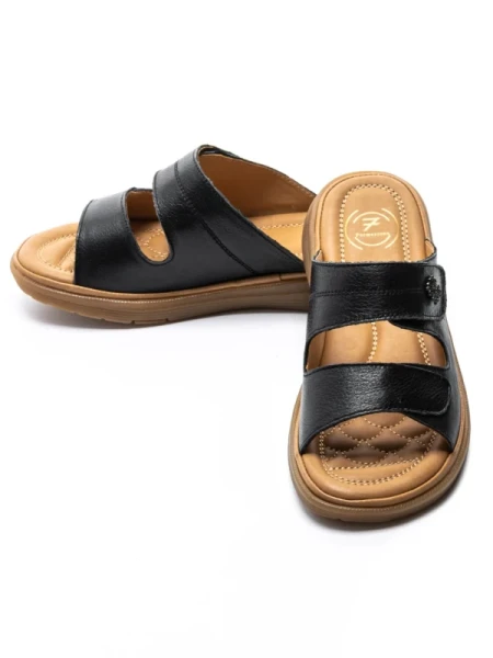 Papuci Dama din piele naturala 33173 BLACK | FORMAZIONE