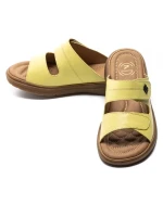 Papuci Dama din piele naturala 33173 YELLOW | FORMAZIONE
