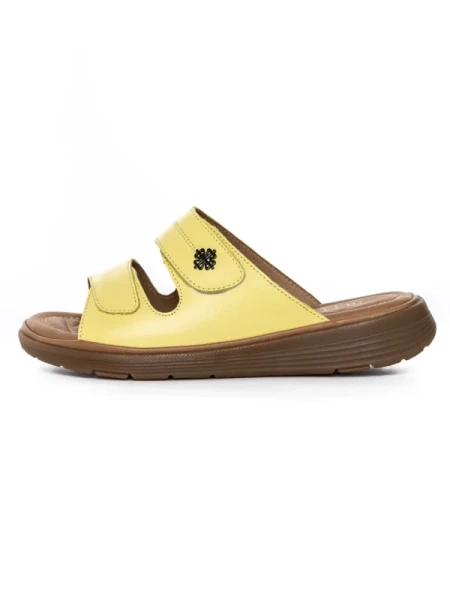 Papuci Dama din piele naturala 33173 YELLOW | FORMAZIONE