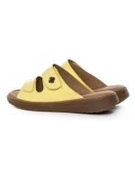 Papuci Dama din piele naturala 33173 YELLOW | FORMAZIONE