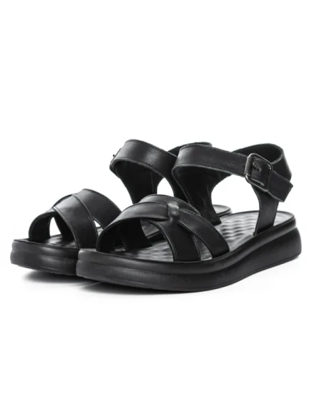 Sandale Dama din piele naturala 28-16 BLACK | FORMAZIONE