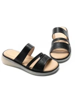 Papuci Dama din piele naturala 33191 BLACK | FORMAZIONE