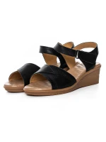 ženske sandale od prave kože 22002S Crna | Formazione