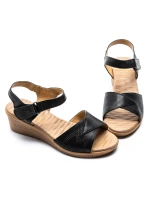 ženske sandale od prave kože 22002S Crna | Formazione