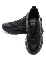 Pantofi Sport Barbati 9517 Negru-Portocaliu (M38) Mels