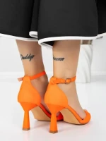 Sandale Dama cu Toc Subtire 5XKK13 ORANGE | MEI