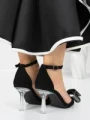 Sandale Dama cu Toc Subtire 5XKK22 BLACK | MEI