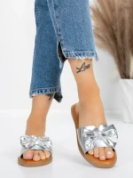 Papuci Dama cu Talpa Joasa 5PT9 SILVER | MEI