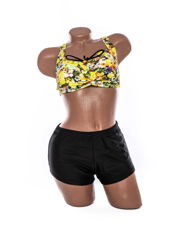 Costum de baie dama L220-1 GALBEN-NEGRU | MEINA