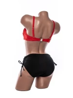 Costum de baie dama L211 ROSU-NEGRU | MEINA
