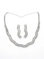 Set Colier + Cercei CLR009 ARGINTIU | MEI