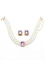 Set Colier + Cercei CLR011 ROZ | MEI