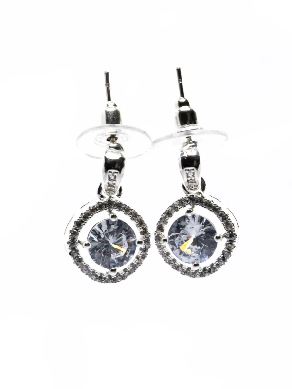 Set Colier + Cercei CLR013 ARGINTIU | MEI