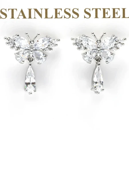 Set Colier + Cercei CLR002 ARGINTIU | MEI