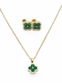Set Colier + Cercei CLR003 AURIU-VERDE | MEI