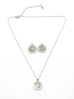 Set Colier + Cercei CLR004 ARGINTIU | MEI