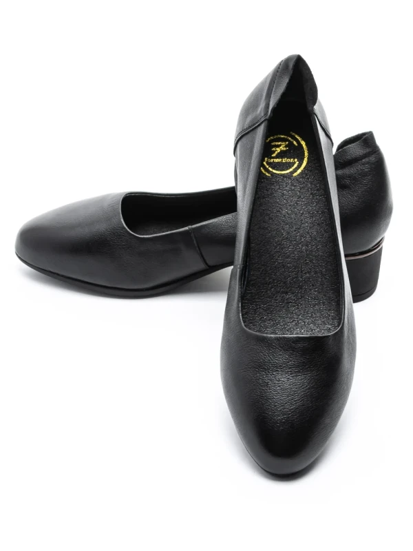 Pantofi cu Toc gros 5261 Negru | Formazione