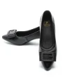 Pantofi cu Toc gros 611706 Negru | Formazione