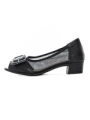 Pantofi cu Toc gros 9627 Negru Formazione