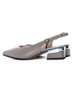 Pantofi cu Toc gros K1670-61B Gri Jose Simon