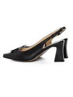 Pantofi cu Toc gros K4220-3918A Negru Jose Simon