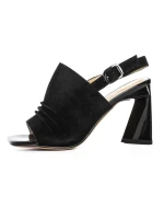 Sandale Dama cu Toc gros K4340-3722D Negru Jose Simon