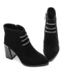 Botine Dama cu toc gros M01-01A Negru Jose Simon